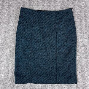 Banana Republic Skirt Womens Two Preppy Straight Tweed Wool Blend Career Office